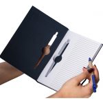 Bloco de anotações ecológico com caneta